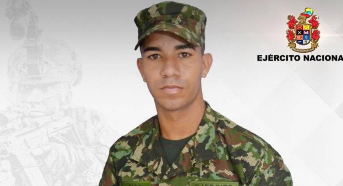 Soldado Ariel Oswaldo Ríos. Foto: Twitter @FuerzasMilCol