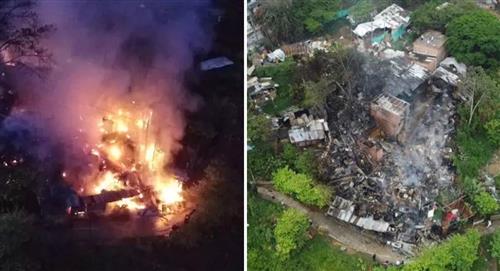 Voraz incendio en Itagüí consumió al menos 15 viviendas