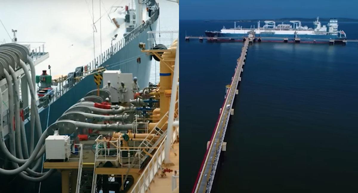 Al puerto de Cartagena llegan toneladas métricas de Gas Natural Licuado para abastecer generadoras de energía en Colombia. Foto: Youtube