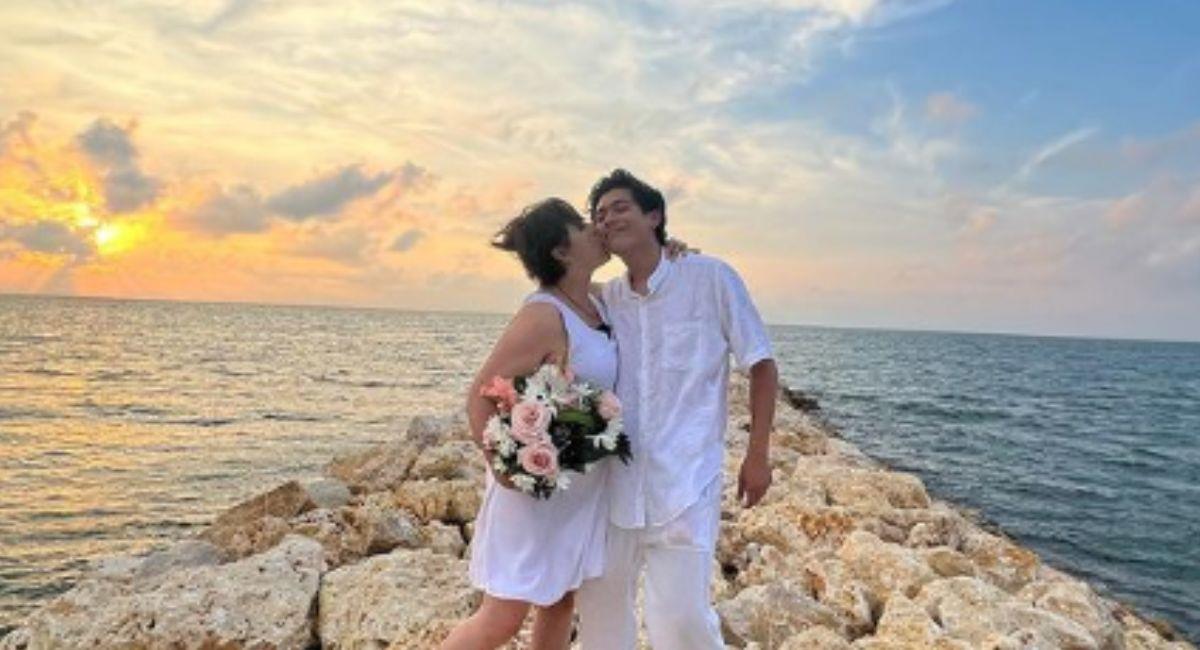 Alina Lozano y Jim Velásquez tienen una boda simbólica. Foto: Instagram @lozanoalina
