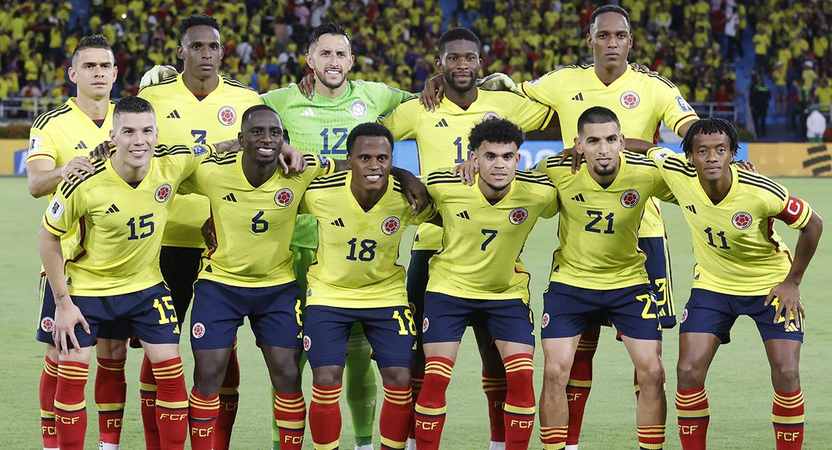 Formación inicialista de la Selección Colombia ante Chile en las Eliminatorias. Foto: EFE