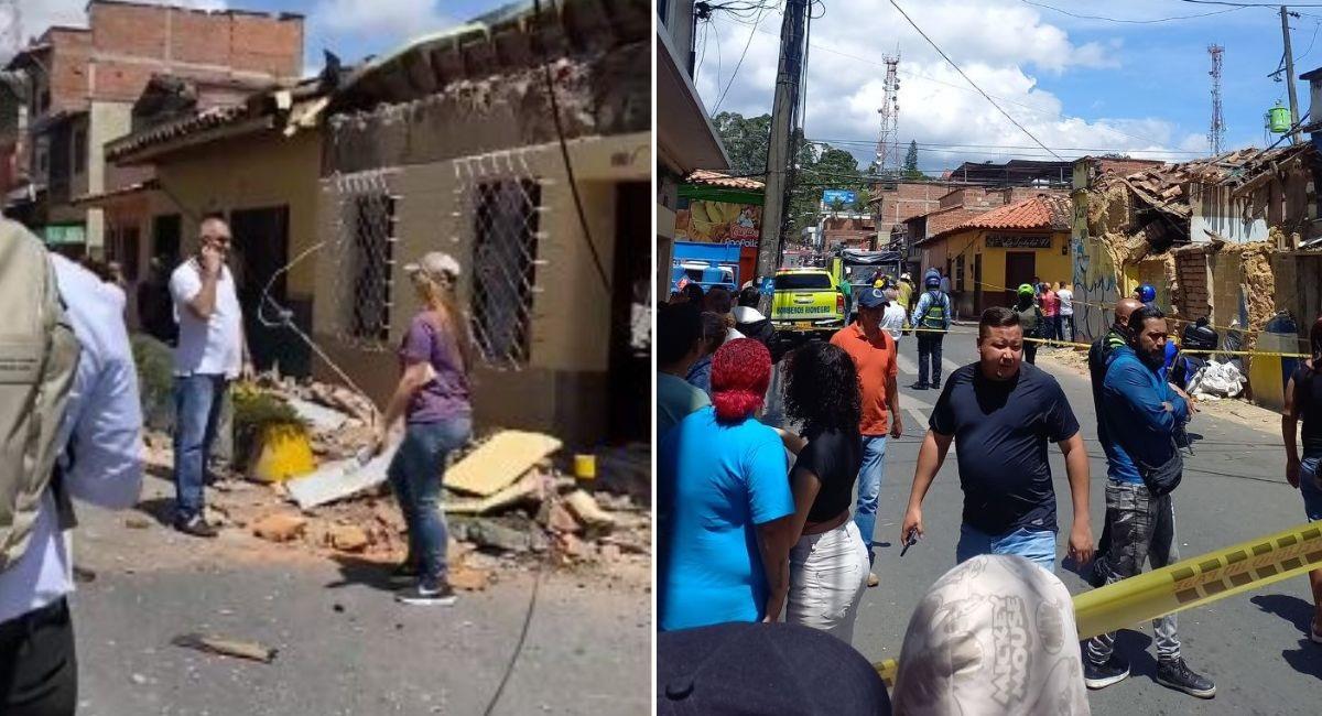 Captura de pantalla. Fuerte explosión se presentó en Rionegro. Foto: Twitter