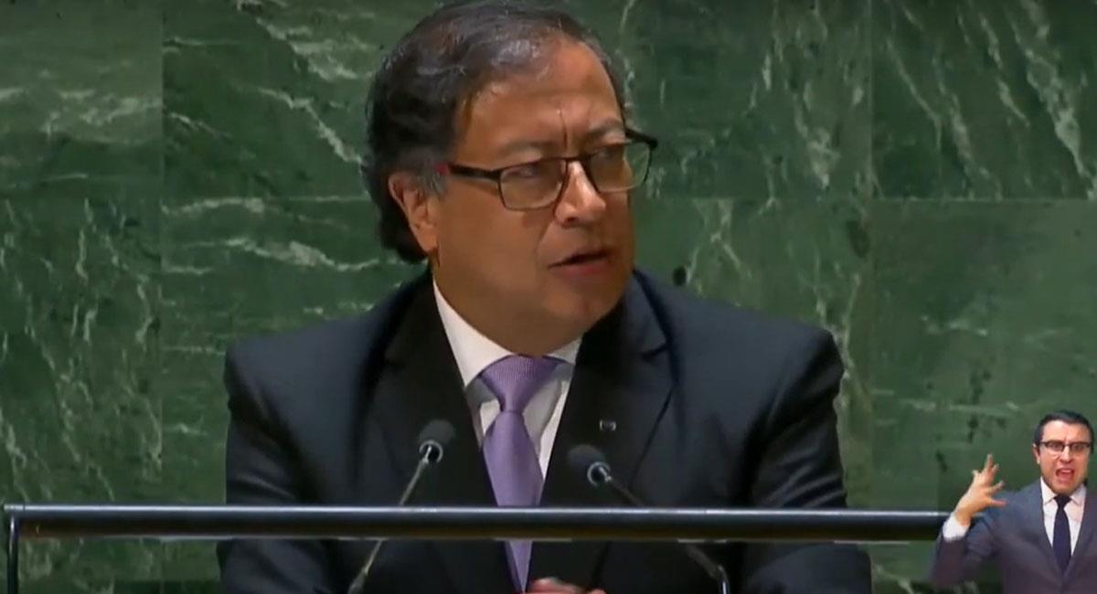 Gustavo Petro intervino en la 78 Asamblea de las Naciones Unidas. Foto: Youtube