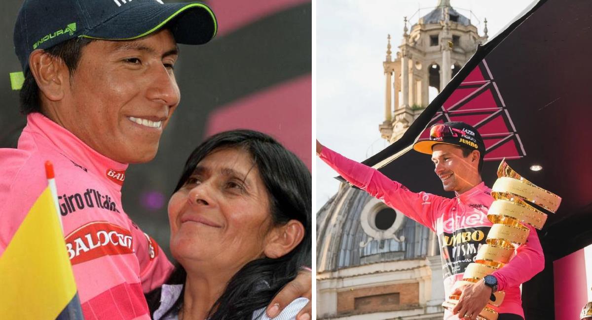 Nario Quintana y Primoz Roglic se llevaron el Giro de Italia. Foto: Instagram Nairo Quintana/Primoz Roglic