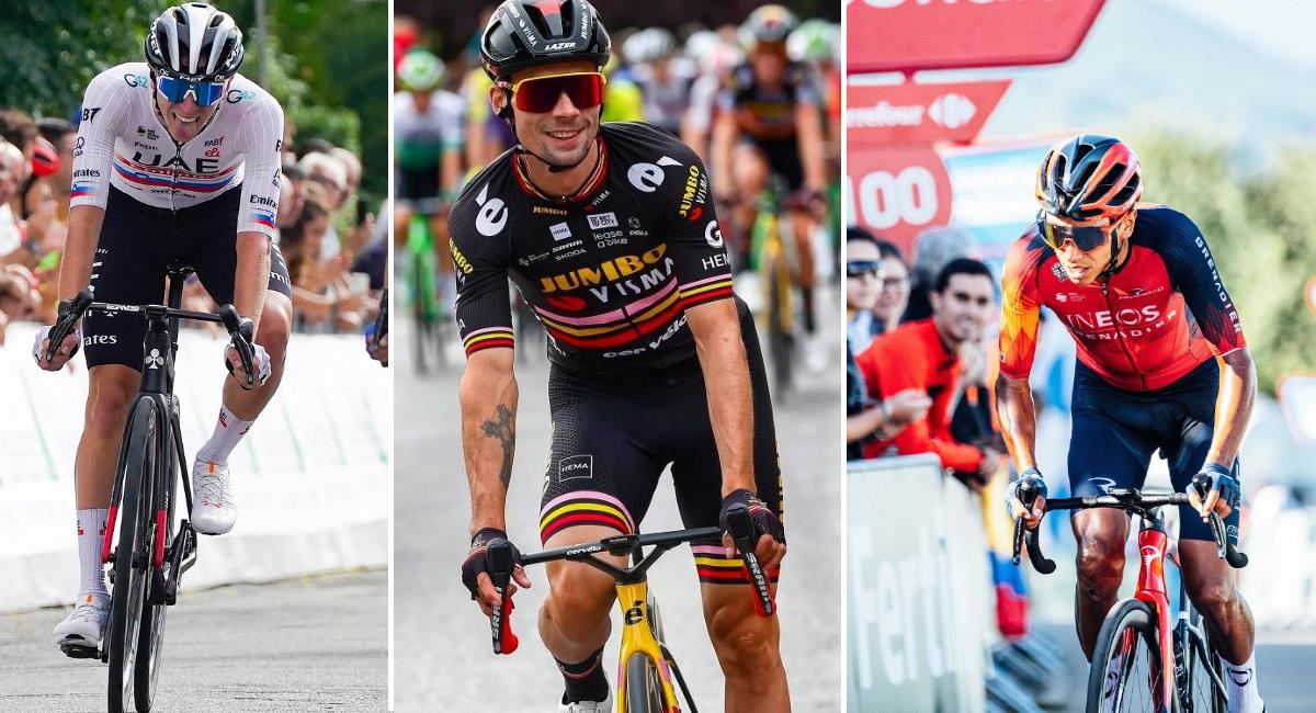 Colombia volvería a la cima del ciclismo. Foto: Instagram Pogacar/Roglic/Bernal