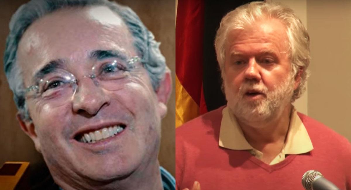 Álvaro Uribe y Rodrigo Uprimny sostienen una discusión por una columna de opinión sobre los falsos positivos. Foto: Youtube