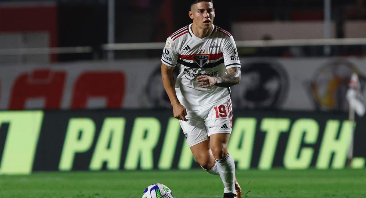 James Rodríguez fue titular con Sao Paulo. Foto: Instagram James Rodríguez