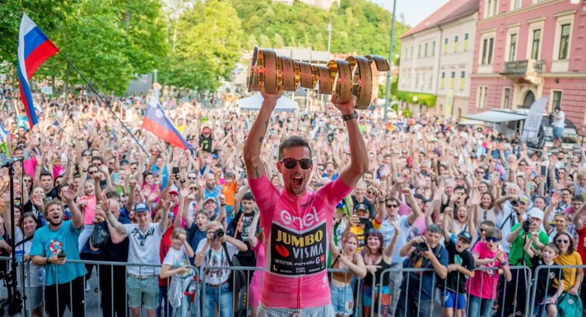 Primoz Roglic viene de ganar el Giro de Italia. Foto: Instagram Primoz Roglic
