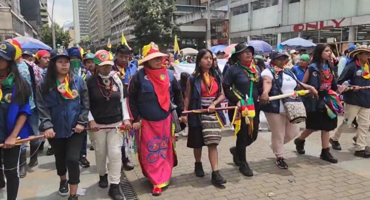 Minga indígena se pronuncia sobre el ataque a Semana. Foto: Twitter