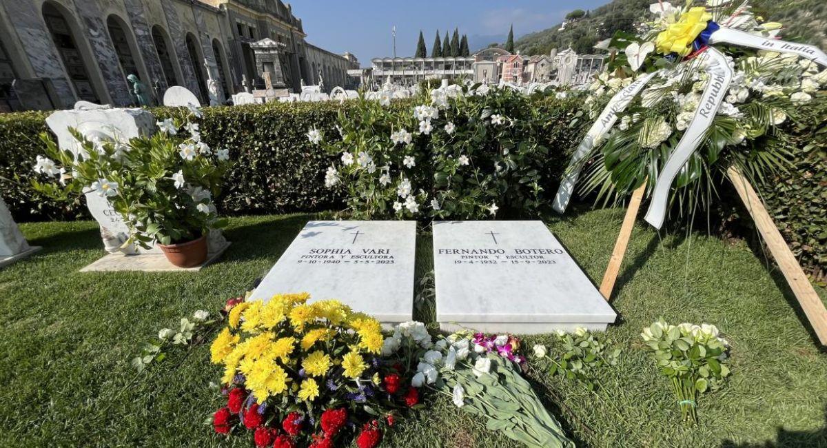 Fernando Botero ya fue enterrado junto a su esposa en Italia. Foto: EFE  Javier Romualdo