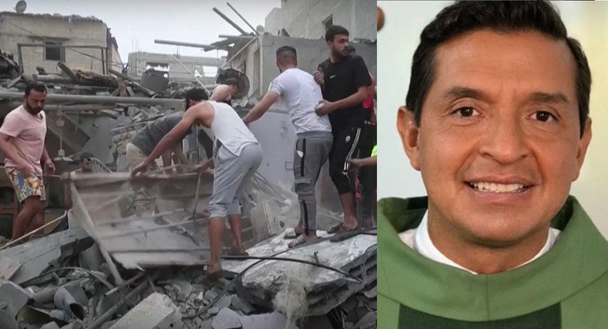 Jesús Orjuela, el ´padre Chucho´, es uno de los colombianos en Israel en medios de los bombardeos. Foto: Youtube