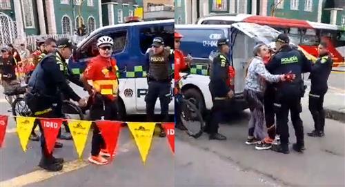 Policía arresta a guardián de la ciclovía que le reclamó 