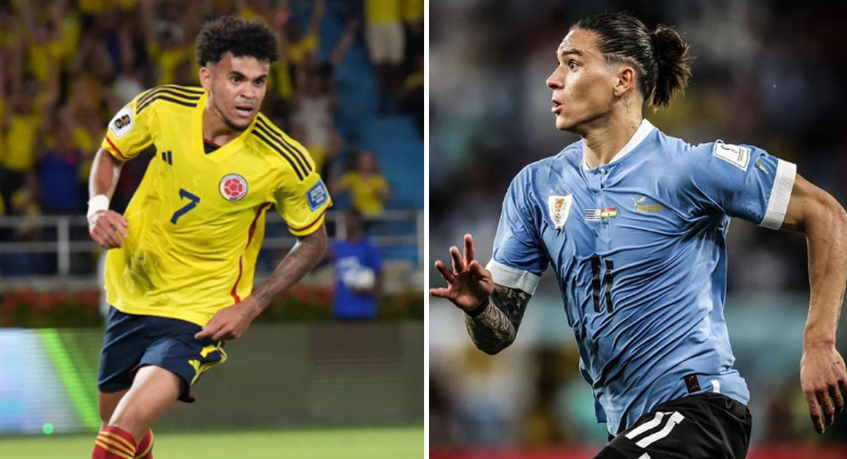 Colombia y Uruguay por la tercera fecha de las Eliminatorias mundialistas 2026. Foto: Instagram Luis Diaz / Darwin Núñez