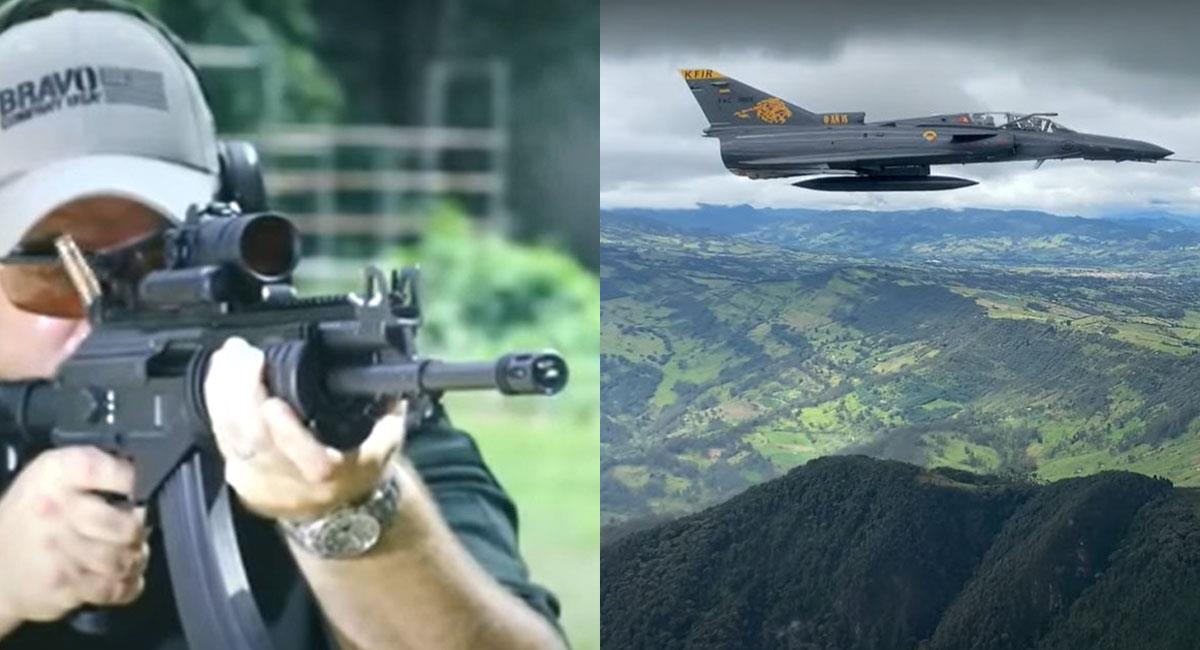 Los fusiles Galil y Los aviones K-Fir son la muestra de la realción militar entre Colombia e Israel. Foto: Youtube