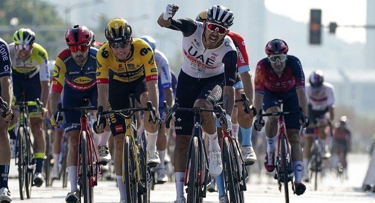 Juan Sebastián Molano, ganador de la quinta etapa en el Tour de Guangxi 2023. Foto: Instagram