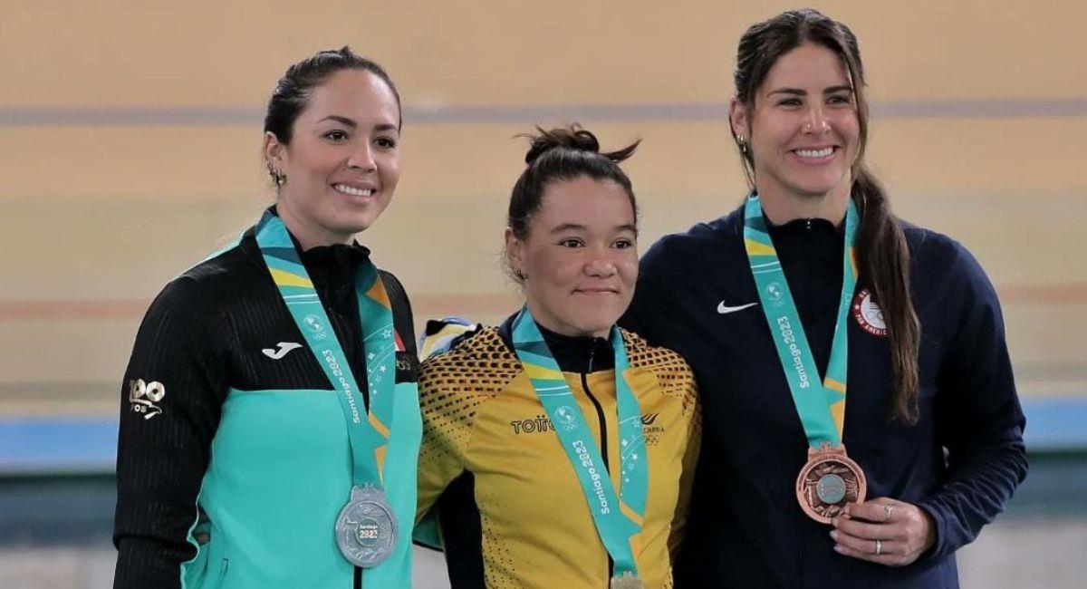 Martha Bayona, campeona panamericana, ciclismo de pista. Foto: Twitter @OlimpicoCol