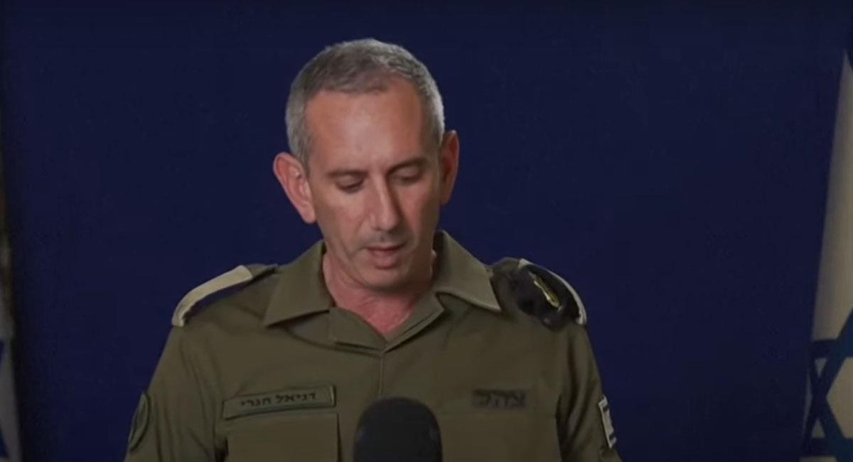 El portavoz de las fuerzas de Israel Daniel Hagari confirmó la muerte de un alto miembro de Hamás. Foto: Youtube