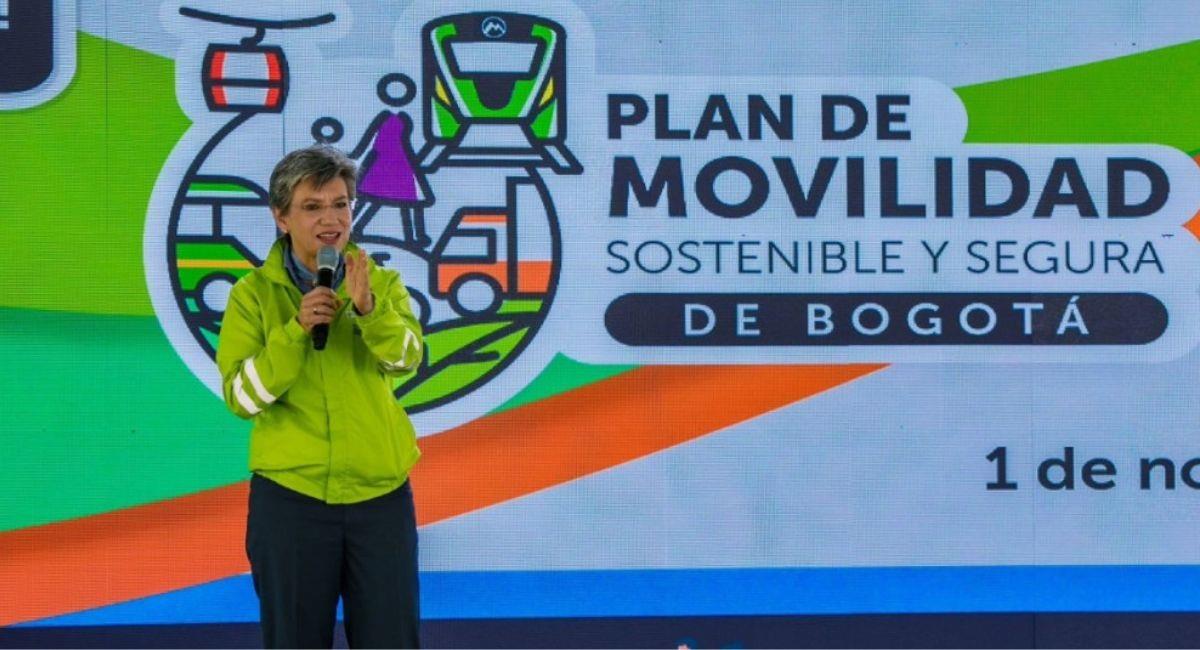 Claudia López presentó el nuevo plan de movilidad para Bogotá. Foto: bogota.gov.co
