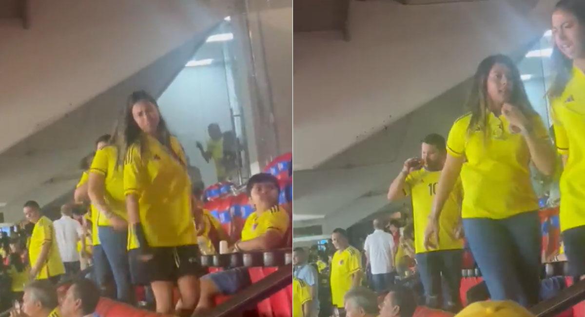 Antonella Petro, hija menor del presidente Petro, se vio obligada a abandonar el estadio de Barranquilla. Foto: Twitter