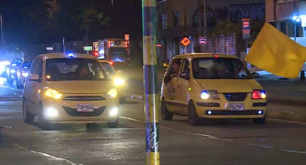 Los taxistas en Bogotá y Medellín anuncian paro indefinido. Foto: Youtube