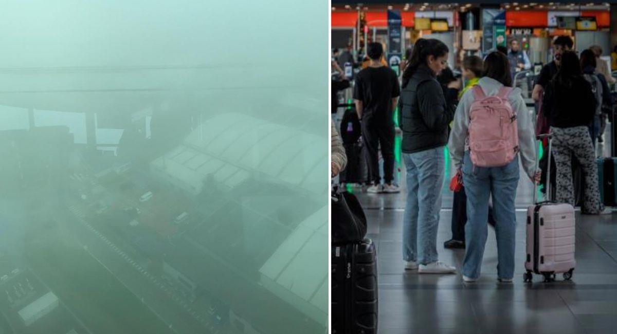 El aeropuerto El Dorado reporta vuelos retrasados por niebla. Foto: Twitter