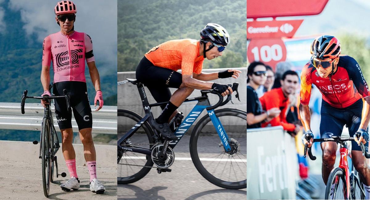 Los ciclistas colombianos que competirán en World Tour. Foto: Instagram Nairo/Rigo/Egan