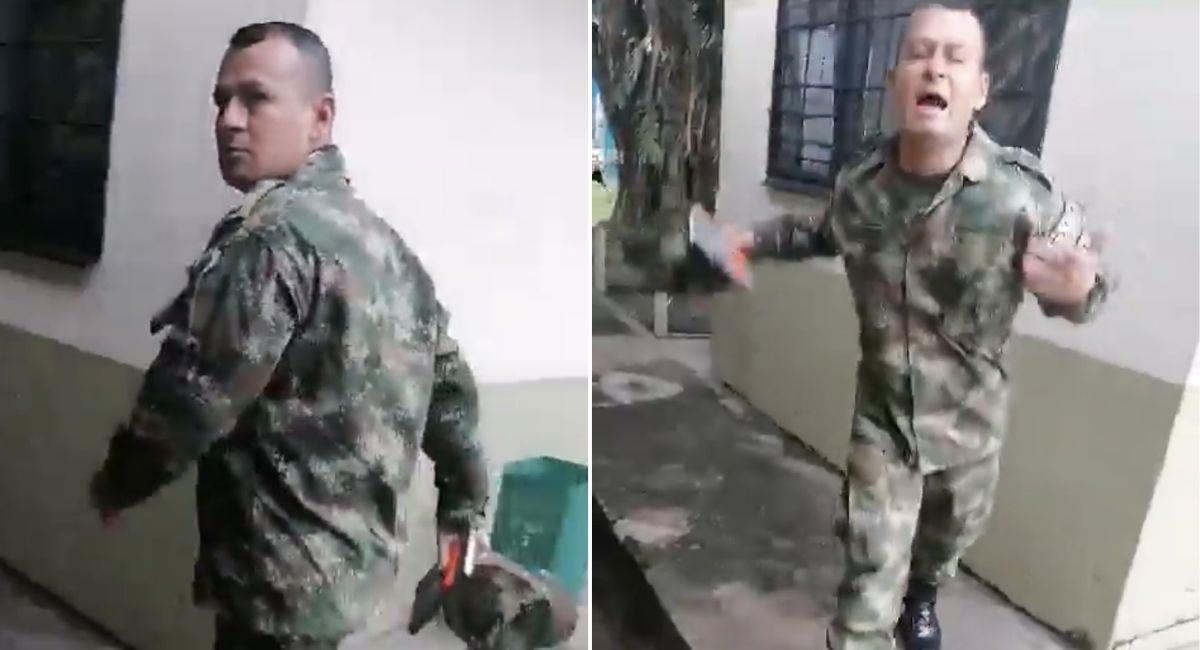 Sargento del Ejército agredió físicamente a mujer soldado. Foto: Twitter
