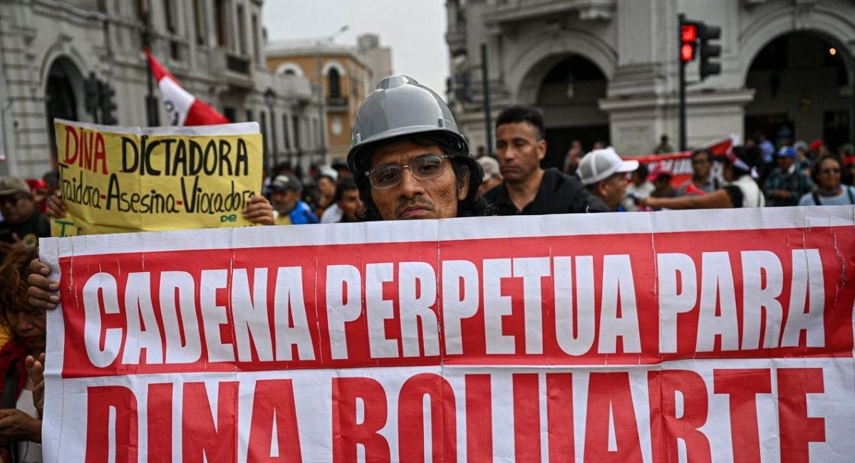 Foto: Manifestantes en Perú | Foto: AFP 