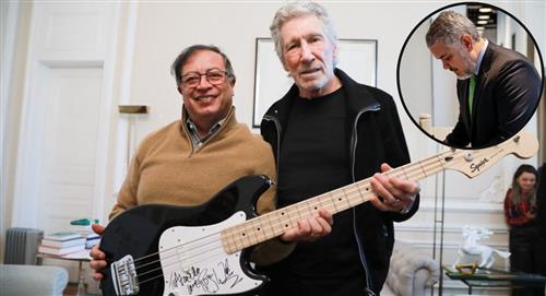 Sin tibiezas: Roger Waters le obsequió un bajo a Petro y a Iván Duque le negó una guitarra
