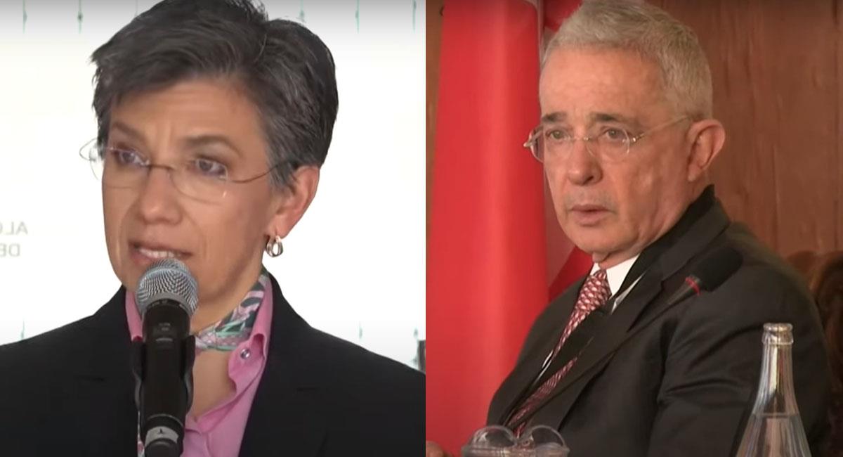 Claudia López no ha sido santo de devoción de Álvaro Uribe Vélez. Foto: Youtube