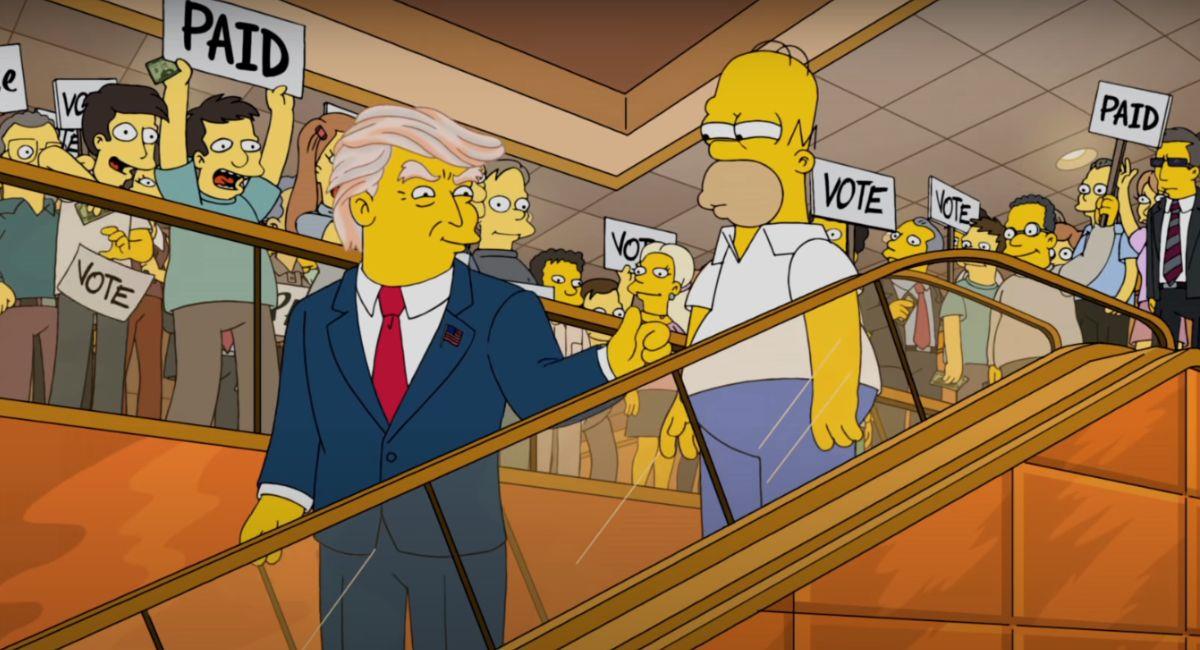 Donald Trump es uno de los protagonistas de las predicciones de "Los Simpson" para el 2024. Foto: Youtube Captura AniDom