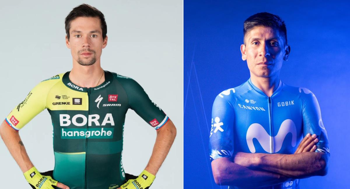 Nairo Quintana y Primoz Roglic competirán en este 2024. Foto: Instagram Primoz Roglic/Twitter: @Movistar_Team