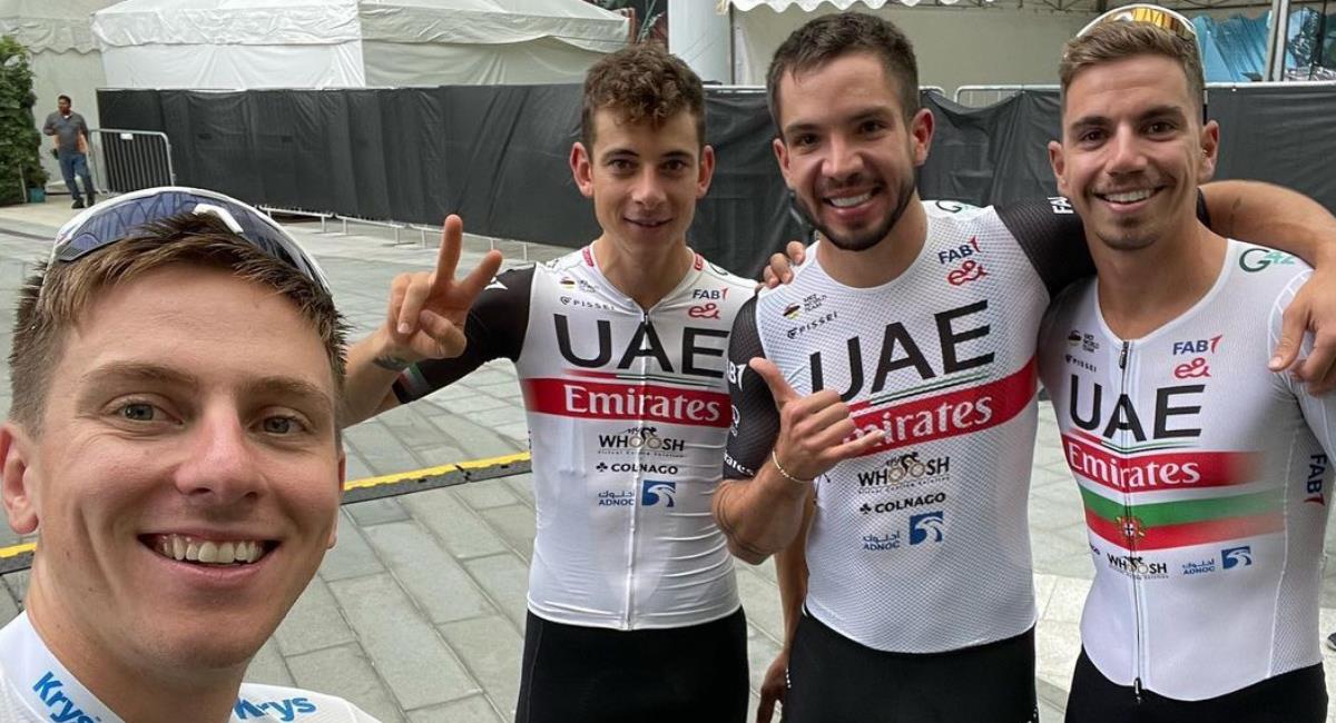 Álvaro Hodeg disputará el Tour Down Under. Foto: Instagram UAE Emirates
