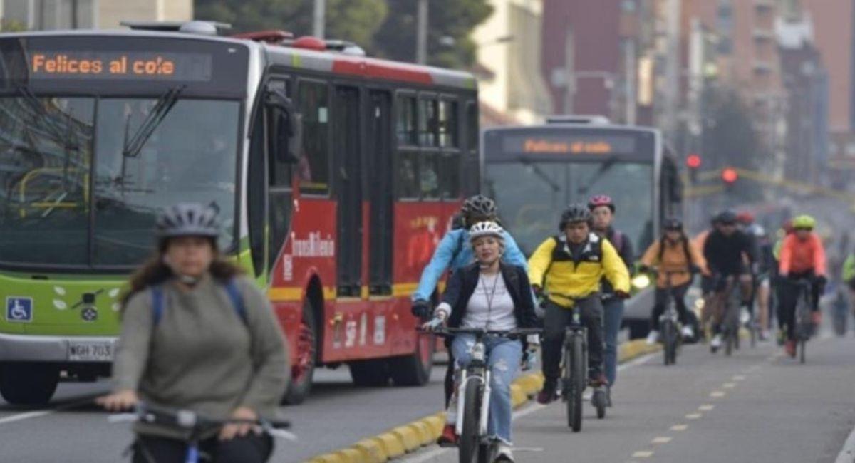 El primer Día sin carro y sin moto será el 1 de febrero de 2024. Foto: Twitter @Bogota
