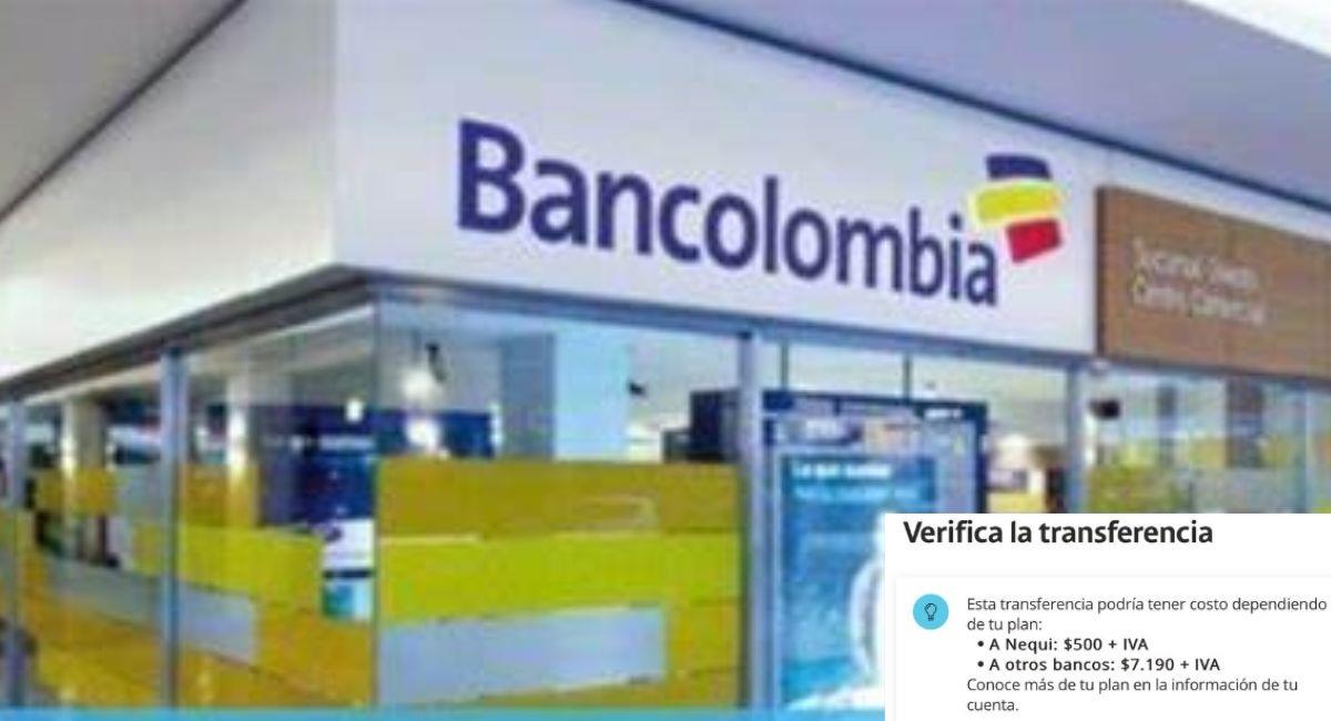 Bancolombia empieza a cobrar por transferencias a cuentas de Nequi. Foto: Twitter