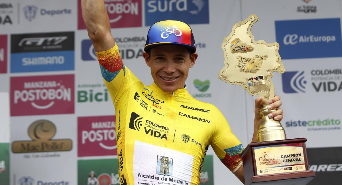 Miguel Ángel López barrió en la última Vuelta a Colombia. Foto: EFE
