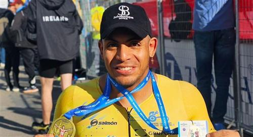 El colombiano se quedó con el oro en la maratón paralímpica de Sevilla