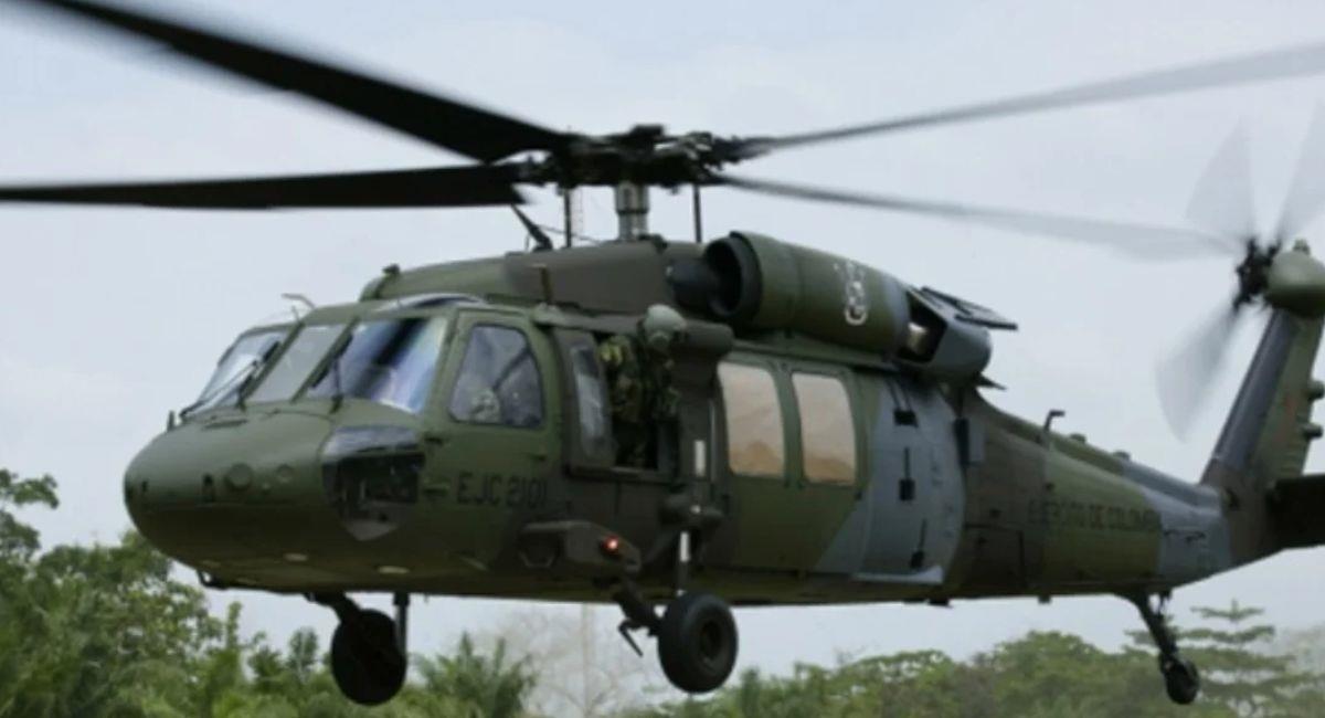 Policías murieron en accidente de helicóptero en Antioquia. Foto: Twitter