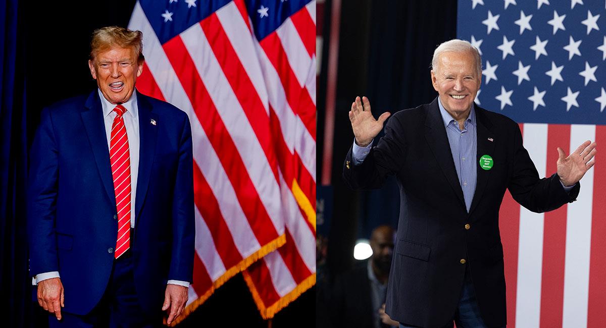 Biden y Trump se verán nuevamente las caras en los comicios electorales presidenciales de noviembre. Foto: EFE