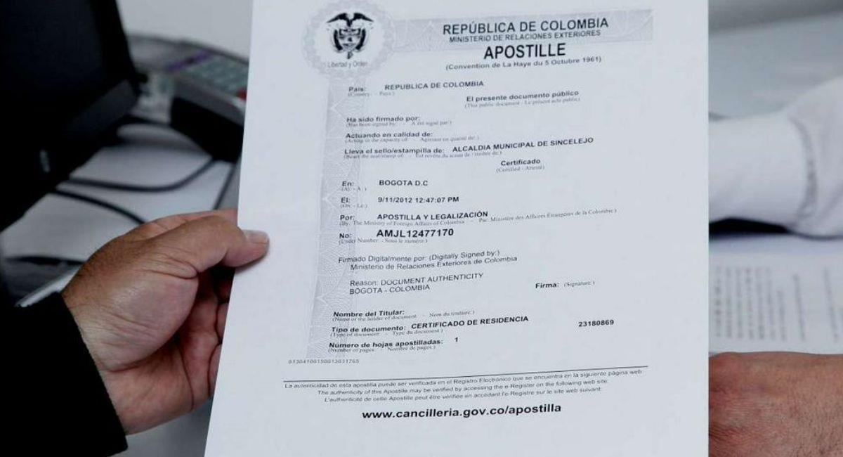 Así puede verificar la autenticidad de un documento. Foto: consulado.gov.co
