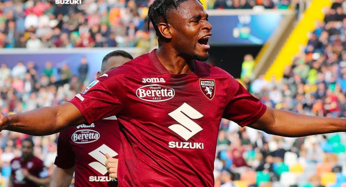 Duván Zapata sigue haciendo goles con la camiseta del Torino. Foto: Facebook Torino