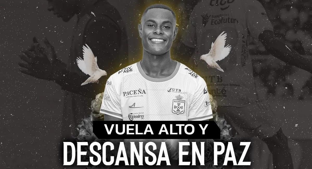 Fallecimiento de futbolista colombiano conmociona la liga boliviana. Foto: Facebook Club Deportivo Real Santa Cruz