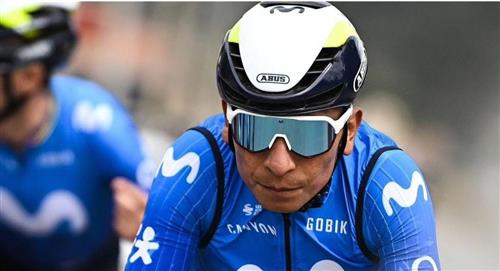 La suerte no acompaña a Nairo Quintana y debió abandonar la Vuelta a Cataluña