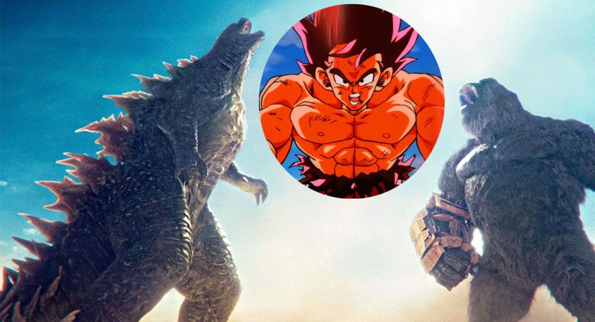 "Godzilla x Kong: The New Empire" retomó un elemento muy recordado de "Dragon Ball Z". Foto: Twitter @GodzillaXKong y @DB_official_en