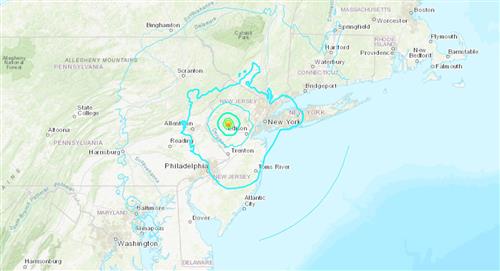 Temblor sorprende a Nueva York y Nueva Jersey