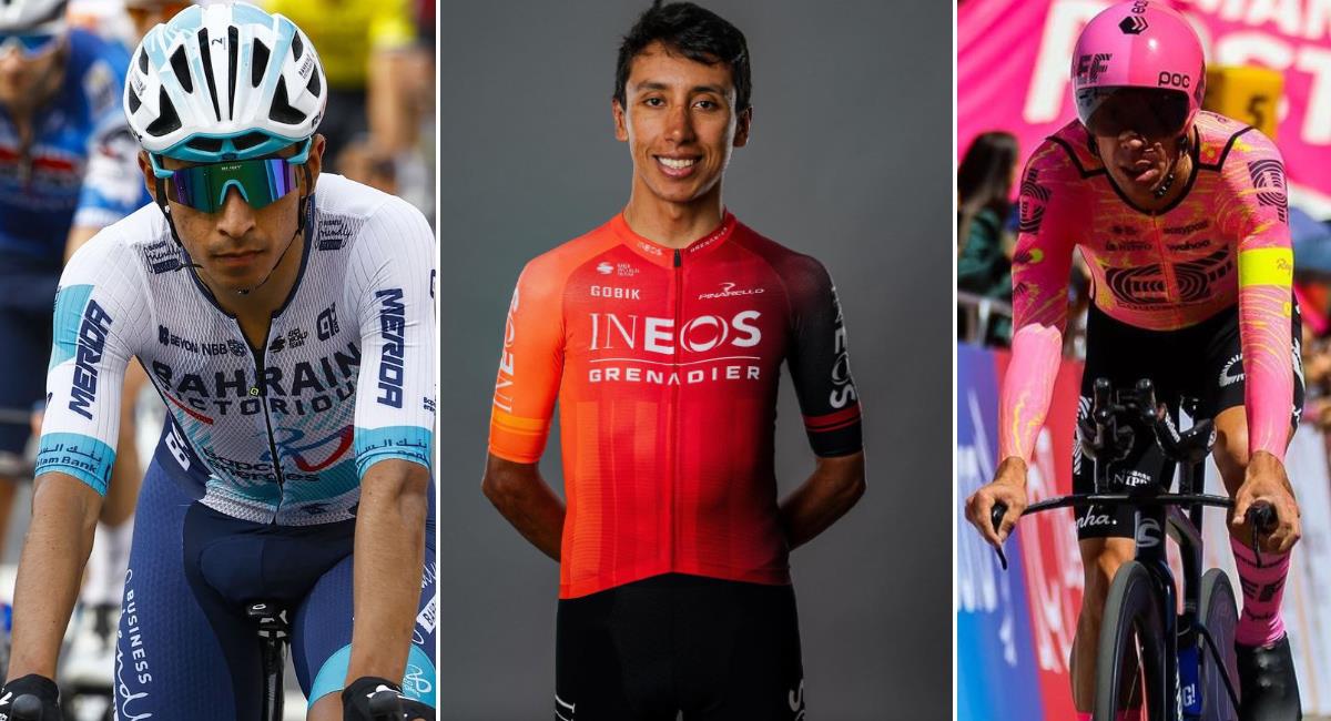 La temporada 2024 de los ciclistas colombianos, parece prometer. Foto: Instagram Santiago Buitrago/Egan Bernal/Rigoberto Urán