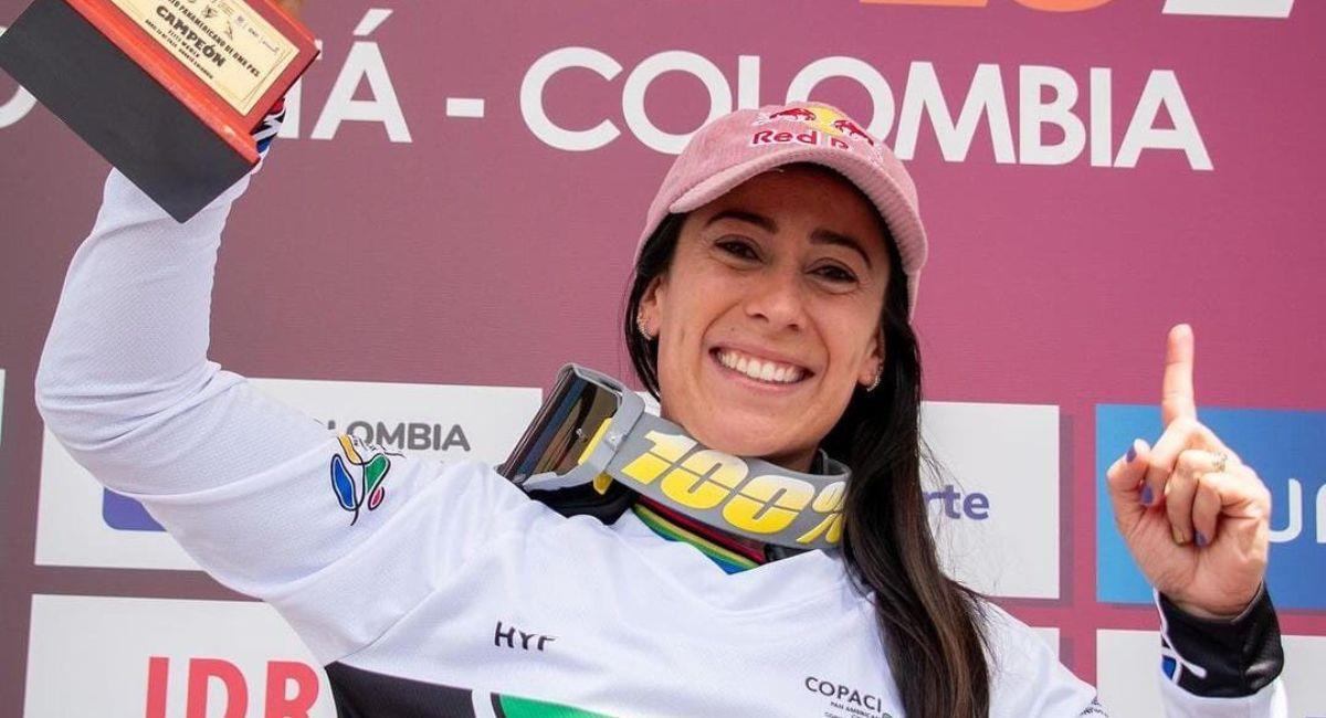 Mariana Pajón. Foto: Instagram Federación Colombiana de Ciclismo