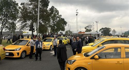 Los taxistas bloquearon el aeropuerto en Bogotá