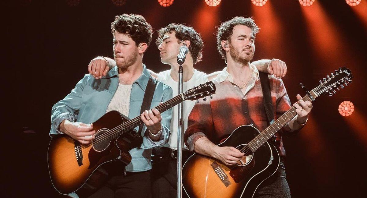Jonas Brothers en Bogotá. Foto: Instagram jonasbrothers